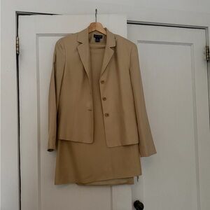 Ann Taylor Beige Blazer and Dress Ensemble